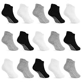 ARERWA Stoppersocken Kinder Rutschfeste Socken 15 Paar ABS Rutschsocken Kinder Antirutsch Socken für 3-5 Jahre Kleinkinder Jungen Mädchen