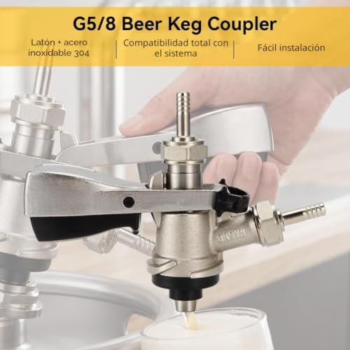 Miniatura 3 de Acoplador De Barril De Sistem Sankey S Europeo G5 8, Dispensador De Grifo De Cerveza Tipo S De Acero Inoxidable 304, Acoplador De Grifo De Barril De Cerveza Tipo S