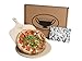 Bucchero® - Set Pietra Refrattaria per Cucina + Ricettario + Pala in Legno per Pizza, Pane, Focacce da Forno Barbecue Rettangolare 38x30x1,5cm Rotonda 31cm Kit Piastra Made in Italy