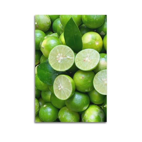 Poster mural artistique haut de gamme ZHOUKEG motif fruits verts