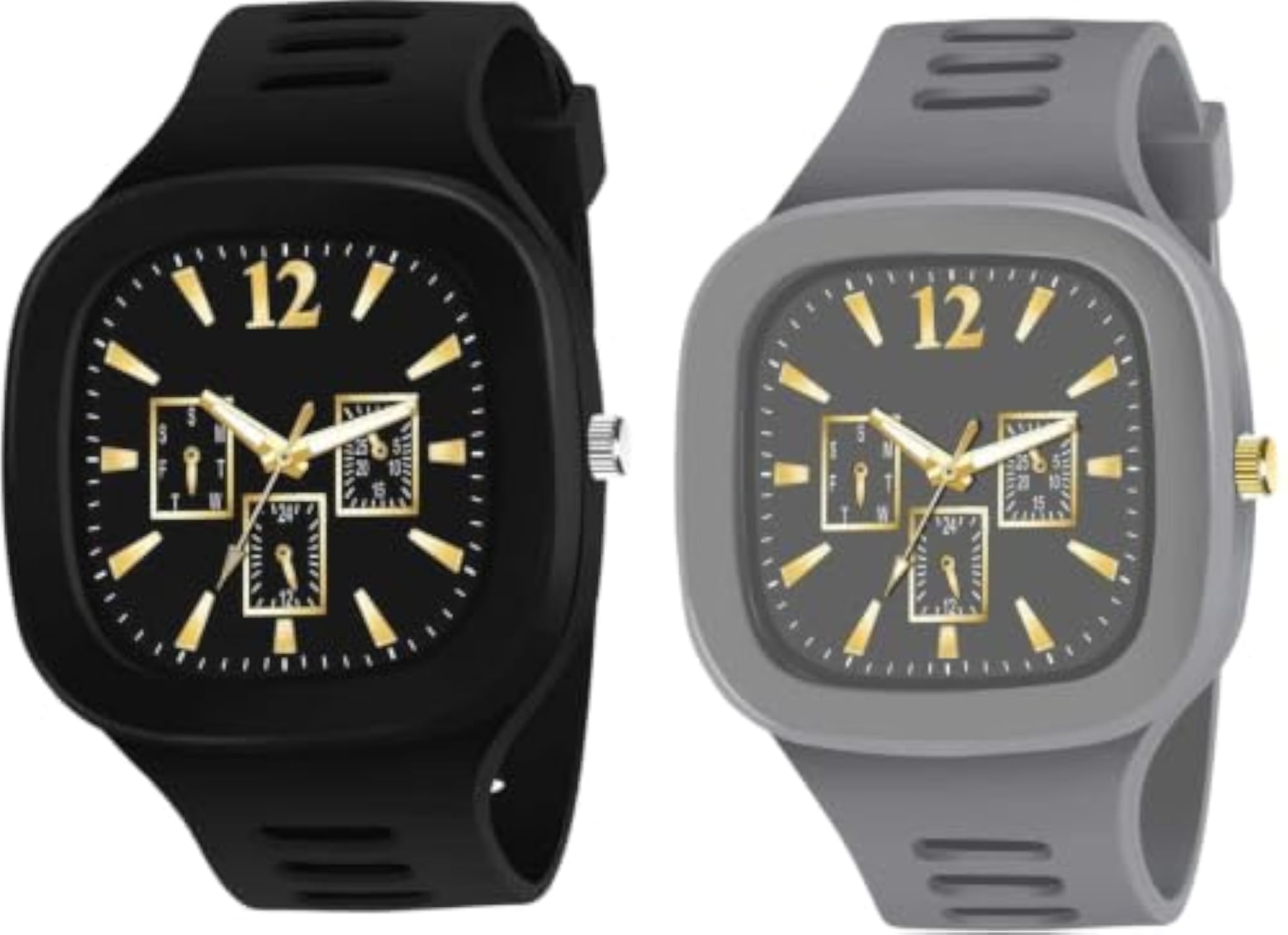 Stylish Designer Analog Watch Combo for Boys, 2pc