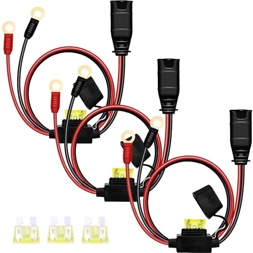 GC002 X-Connect M6 (1/4in) XL Fit for NOCO Battery Charger Accessories-3PC | Compatible With NOCO Battery Charger Accessories Cables, Eyelet Terminal Connector Smart Battery Chargers Cable