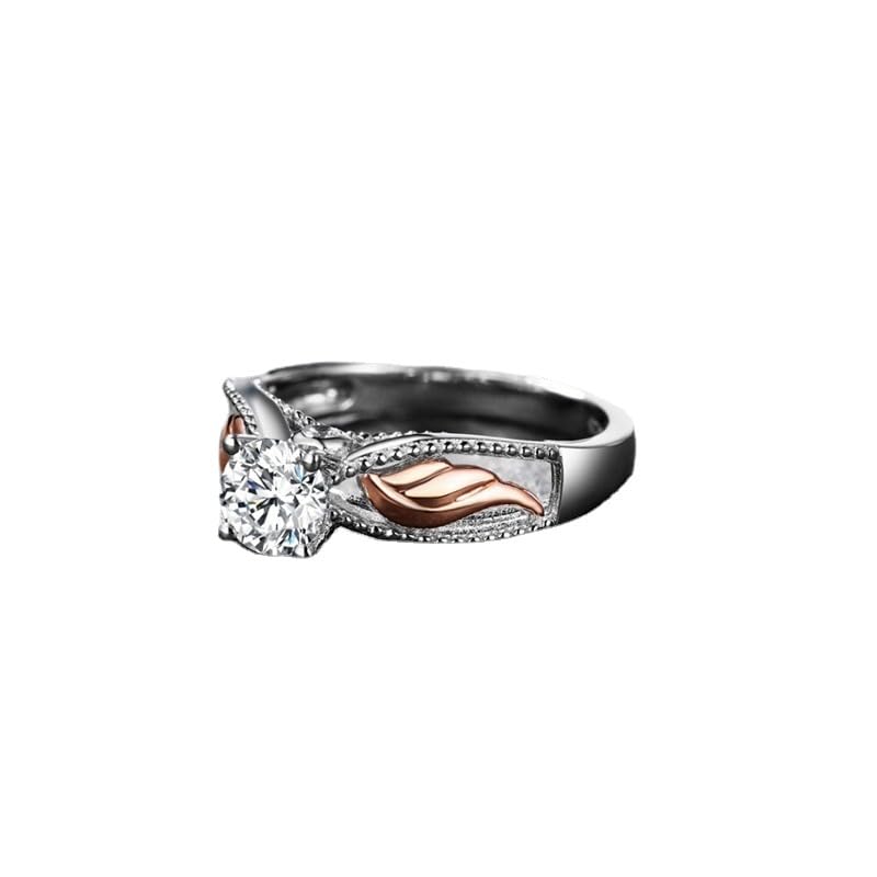 Bague Ailes D'ange En Or Blanc Plaqué Rhodium Avec Zirconium Cubique AAA - Neuf Avec étiquettes