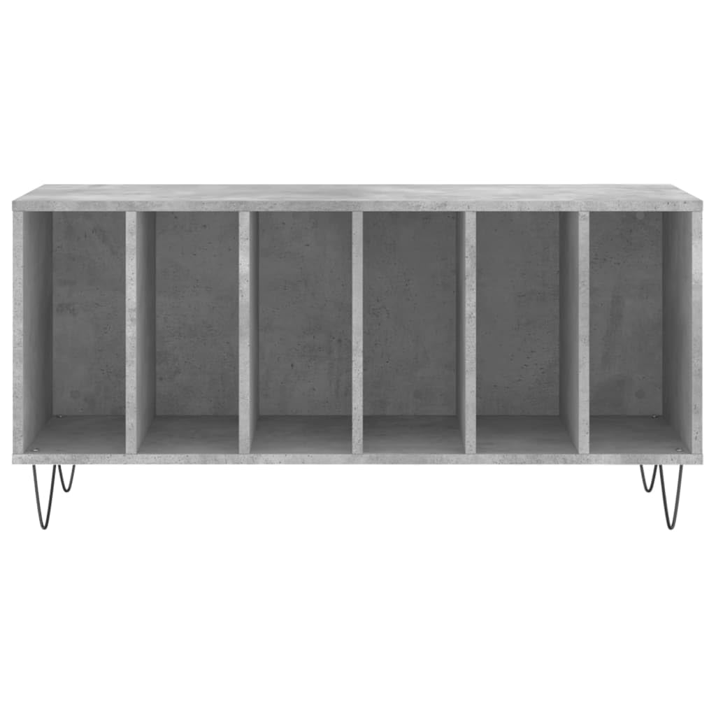 vidaXL Armoire à Disques, Support de Tourne-Disque, Armoire Latérale avec Rangement, Buffet de Salon, Moderne, Gris Béton Bois d'Ingénierie