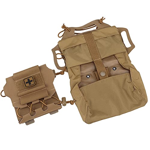 WarmHeartting Tactical MOLLE First Aid Pouch Storage Pocket Bag Two Piece System, Dump Pouch IFAK Nylon EMT Trauma Pouch Everyday Carry