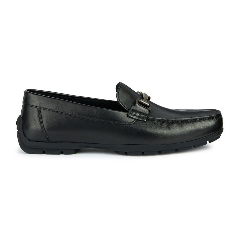 Geox Men's U Moner W 2fit A Moccasin, Black, 8.5 UK