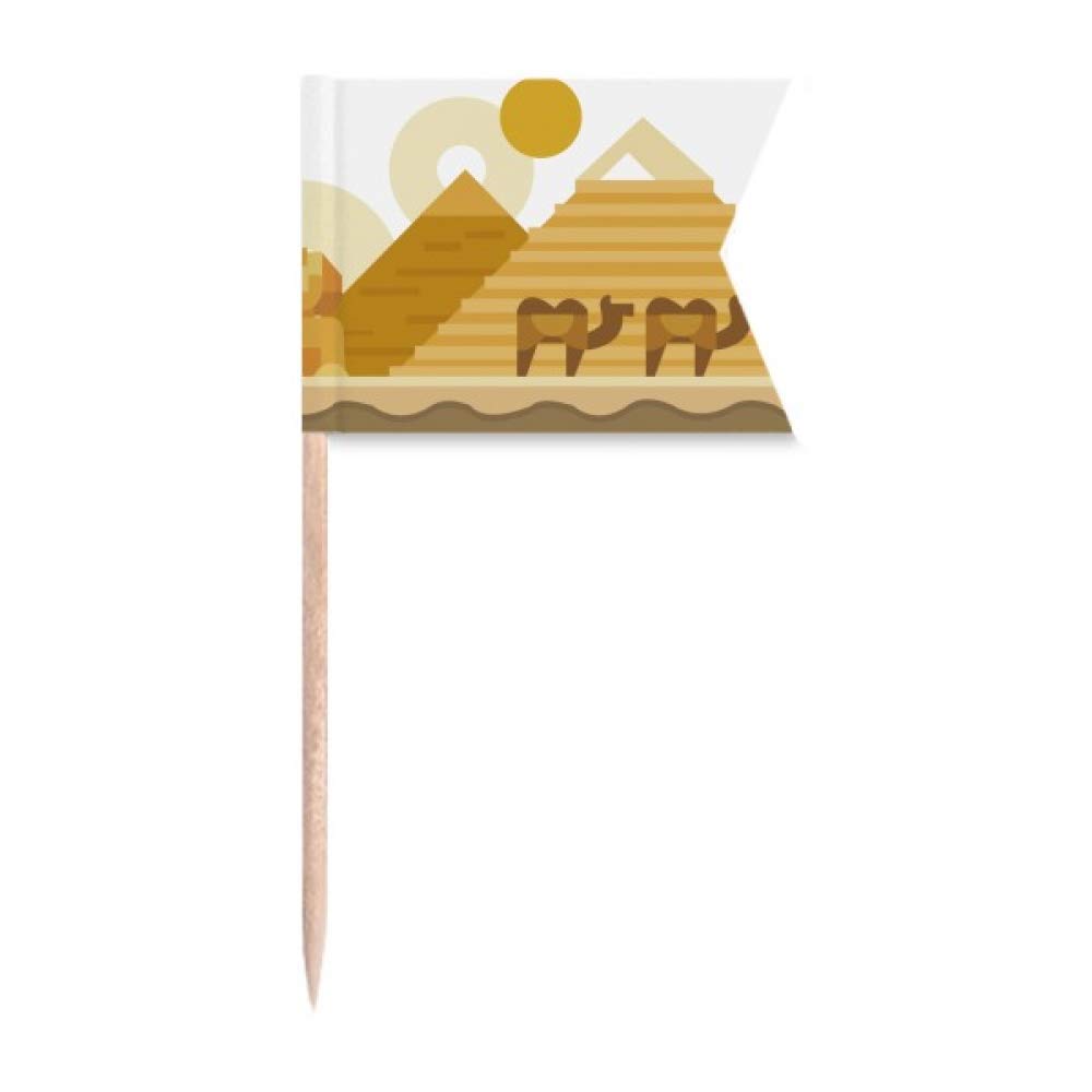 Étiquetage des pyramides jaunes et vertes pour gâteaux et buffet de fête