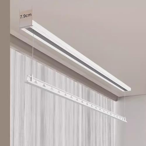 Electric Clothes Drying Rack - Automatic Remote Control Single Pole, Hidden & Exposed Design, Space-Saving, Efficient Clothes Dryer for Indoor Use