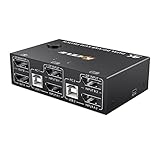 Dual Monitor KVM Switch DisplayPort 8K@30Hz 4K@144Hz 2 in 2 Out,DP KVM Switch and 4 USB Ports for 2 Computers,Backnward Compatible DP1.2 with DP+UBS Cables and Wired Controller