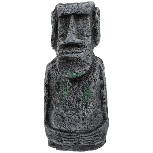 Amosfun Moai Fish Tank Decor Resin Statue 5.07 Inch