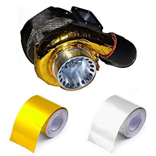 Protector térmico para escape: kit de 2 cintas de aluminio reflectante de alta temperatura 4