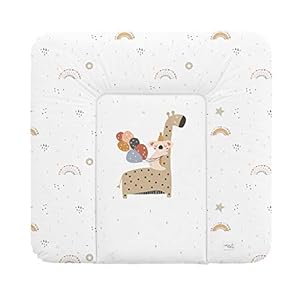 Ceba Baby® weiche Wickelauflage 75×72 cm – Baby Wickelunterlage – Wickeltischauflage für Junge und Mädchen – Wasserdicht, abwaschbar und pflegeleicht- OEKO-TEX® Standard 100 – Made in EU – Giraffe