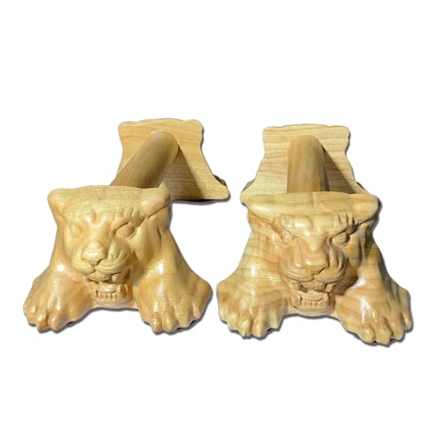 Tiger Power,Wood Pushup Bars Non-Slip Base Exercise Home.