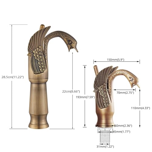 Robinet mitigeur lavabo style cygne pour vasque haute chic - 8