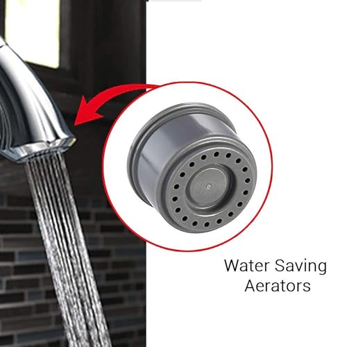 Image of GLUN Water Flow Aerator, 20 Pieces Plastic Fusion High-Pressure Replaceable Water Aerator Tap and Faucet Foam Flow