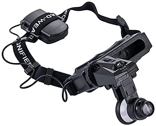 asdchZen Magnifying Glass,Magnifier For Reading Hd Headband Magnifier With Led Light,Handsfree Reading Magnifier Glasses,Magnifying With Led Light 8 Detachable Lenses For Reading,Jewel