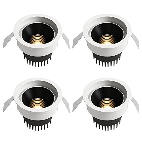 Foco LED de 3,5 Pulgadas, Paquete de 4, Luces empotrables para Pasillo, guardarropa, Kit de 10 W, 12 W y 15 W, 6000 K, 4000 K y 3000 K.