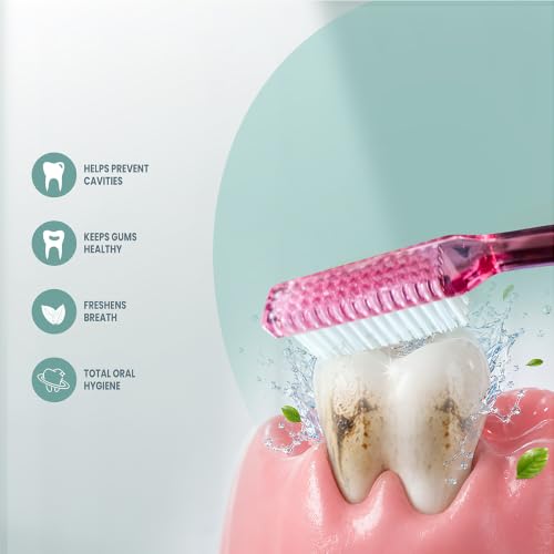Image of MAXI Supreme Hard Bristle Toothbrush for Adults Pack of 12 | Deep Cleaning, Plaque & Stain Removal | Durable Firm Bristles | Comfortable Grip Handle | Multicolour