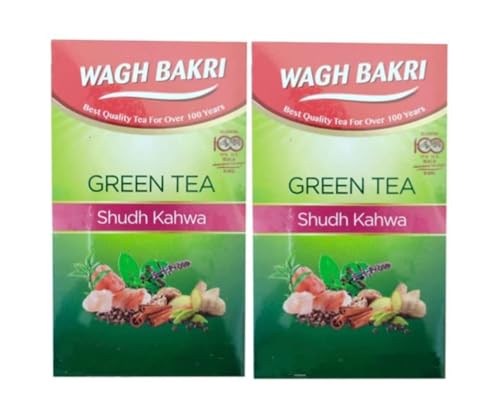 Image of Wagh Bakri Green Tea Shudh Kahwa 25 Tea Bags | Pack Of 2