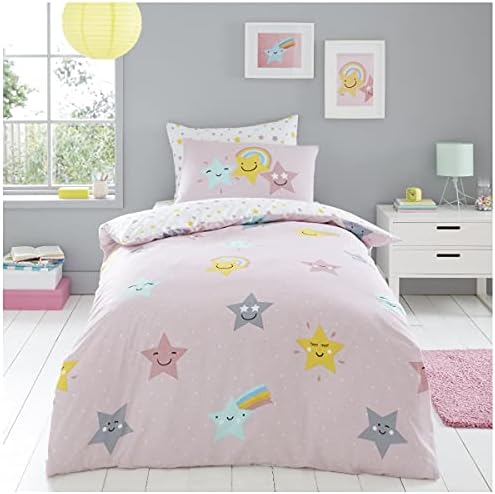 GC GAVENO CAVAILIA Super Soft Kids Dinosaur Bedding Double, Luxury Reversible Polycotton Animal Quilt Bed Sets, Grey