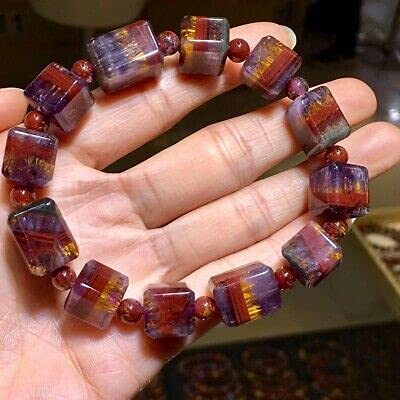 11mm Genuine Natural Auralite 23 Canada Crystal Beads Rare Bracelet AAAA