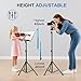 ClarVise Professional Tripod Stand, Mini Projector Tripod,Adjustable Height Light Stand for Ring Light/Webcam/Mini Projector/Phone, Portable Light Duty Support (Black,22