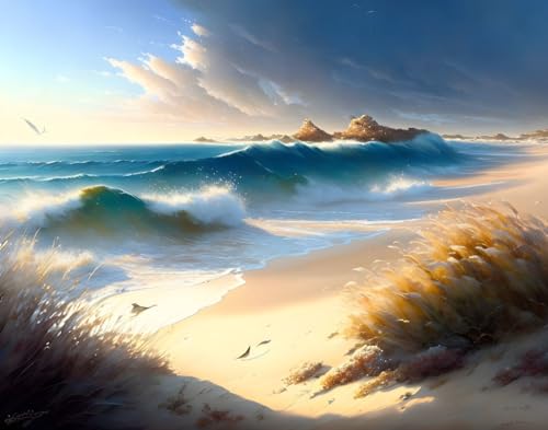 Affiche de paysage marin sur toile sans cadre SERENDIPITP au format 58x90 cm