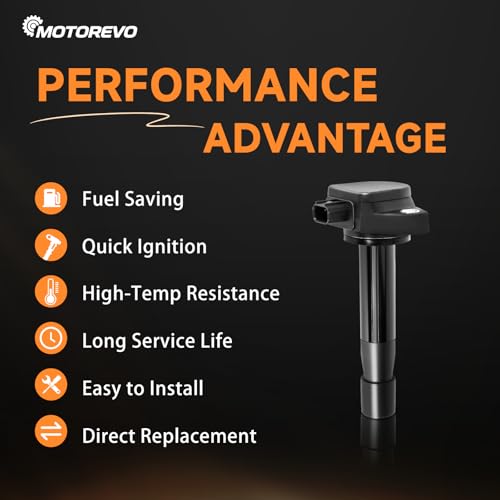 image for Motorevo Ignition Coil Pack and Iridium Spark Plugs Set of 6 Compatibl