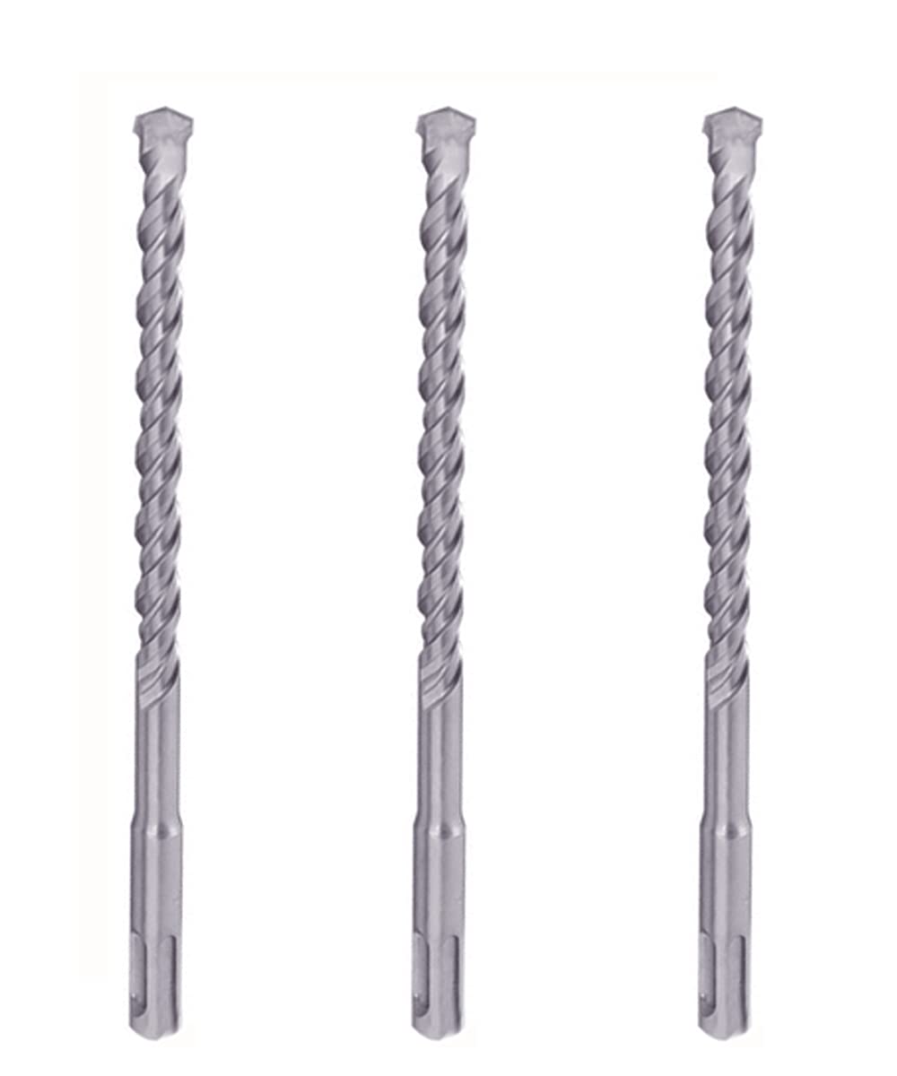 Brocas para taladro de mampostería con punta de carburo para hormigón Max-Craft, 5/16 pulgadas, con taladro para hormigón, mampostería, pared, carretera, etc. (5/16 x 8 pulgadas), gris