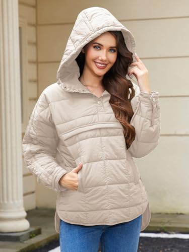 LNKQA Women's Cozy Beige Lightweight Down Coat – Your Perfect Pullover for Winter Adventures! - Image 3