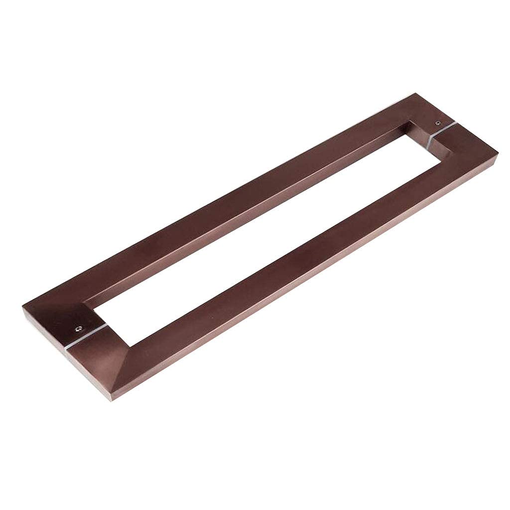 Poignée de porte en verre noire et or rose en acier inoxydable haut de gamme