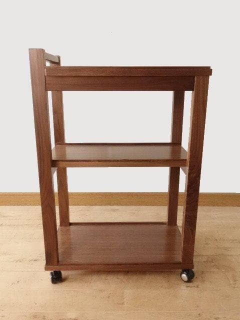 北海道手作り家具　ウォールナット材　木製　ワゴン 北海道手作り家具 ウォールナット材 木製 ワゴン 【公式通販】