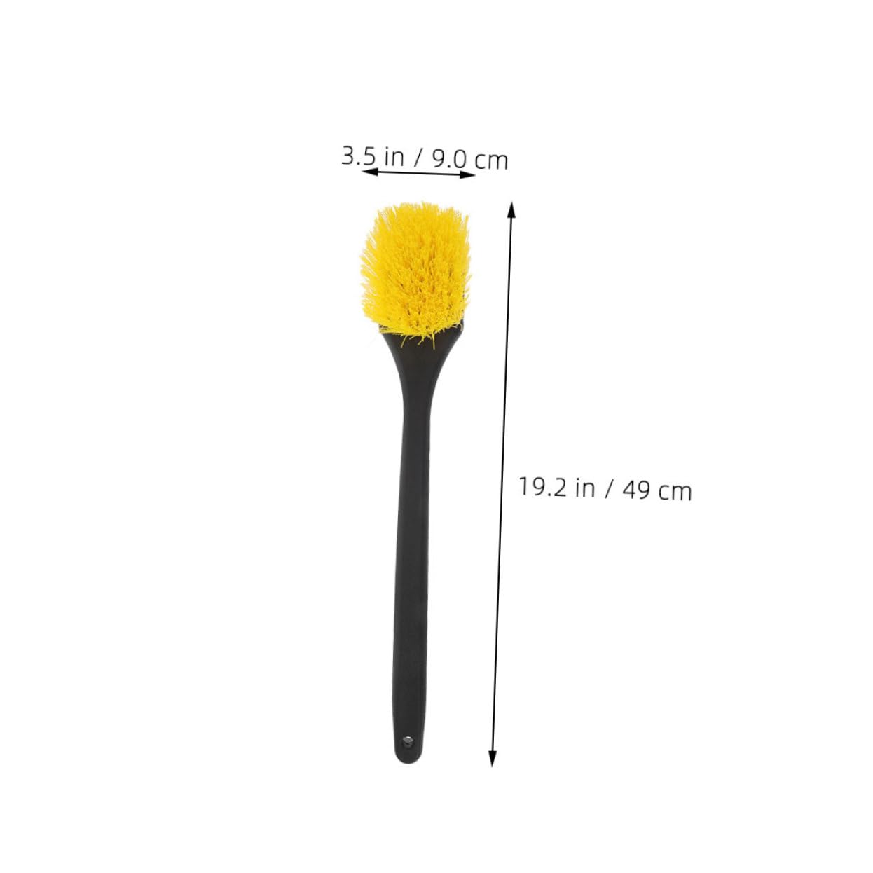 Spazzola Plastica 2 Lungo Pezzi Manico a Cerchi Auto | Pulizia Pneumatici e Ruote, Uso Doppio, Rimozione Sporco, Set per Lavaggio e Detailing