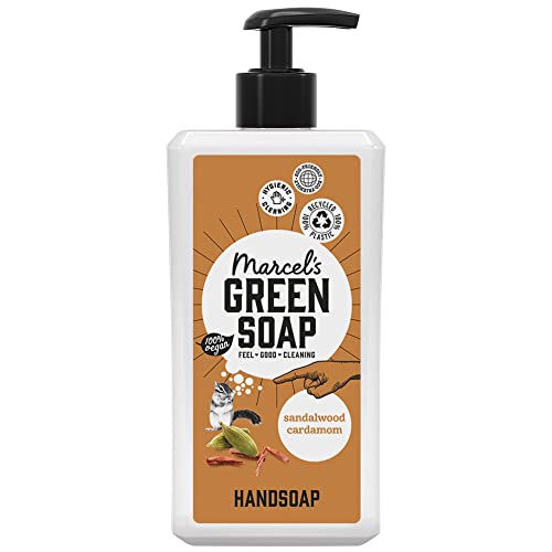 Marcel's Green Soap - Savon pour les mains - bois de santal et cardamome - 97% biodégradable - Ingrédients naturels - 500 ml Cover