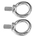 Artibetter 2pcs M12 304 Stainless Steel Eye Bolts Threaded Lifting Ring Screws Heavy-Duty Hardware for Industrial and Construction Use