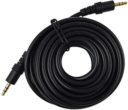 Shopdeal 3.5mm to Aux Cable For LG Optimus L1 II E410 Angle 3.5mm Male to 2RCA Male Auxiliary Stereo Audio Y Splitter for Smartphones, MP3, Table Indestructible Male to Male Metallic Aux Audio Cable - Black