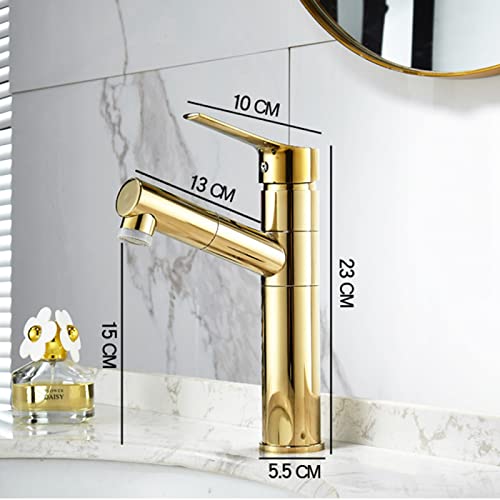 Robinet de lavabo à poignée unique résolvant le manque d'espace et de rinçage