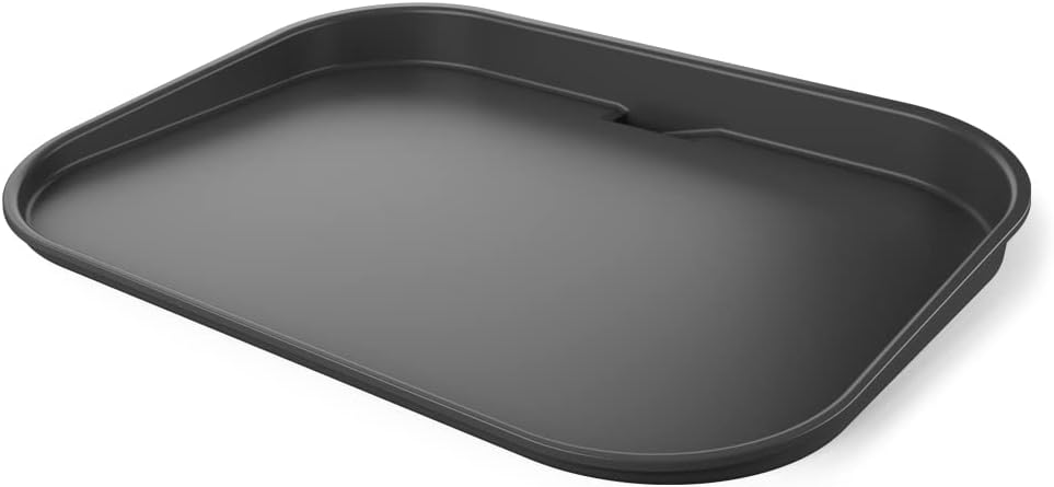 XSKGRDPLT Woodfire, Outdoor Flat Top Griddle Plate, Compatible with Ninja Woodfire Grills (OG700 series), Ceramic Coating, Insert, Black/Grey