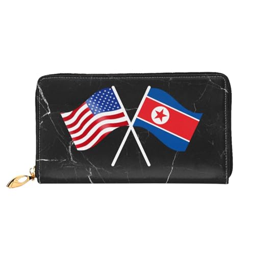 American And North Korea Flag Wallet Card Bag2