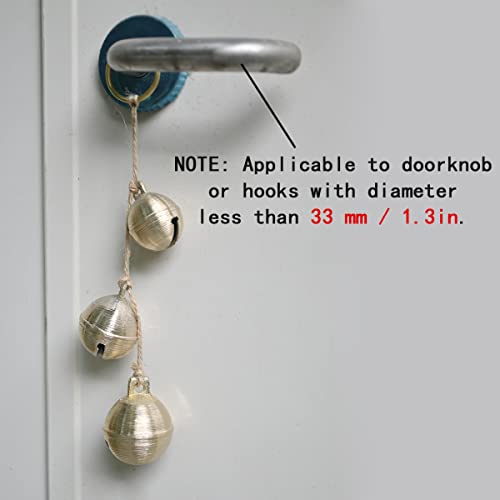 Brass Rustic Hanging Bells For Door Knob Decoration, Home Garden Decor Shopkeepers Bell On Rope (Rustic Brass Bells A) #TOP6