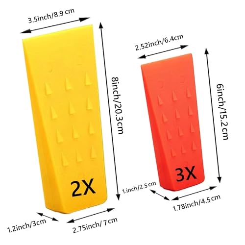 Intckwan Fällkeil Set 5er Pack (2x8 Zoll + 3x6 Zoll) - Forstkeil aus Fällkeil Kunststoff mit Widerhaken, rutschfest & Frostsicher, Inkl. Netzbeutel, Keile Forst & Fällkeile Forst für Sicheres Baumfä