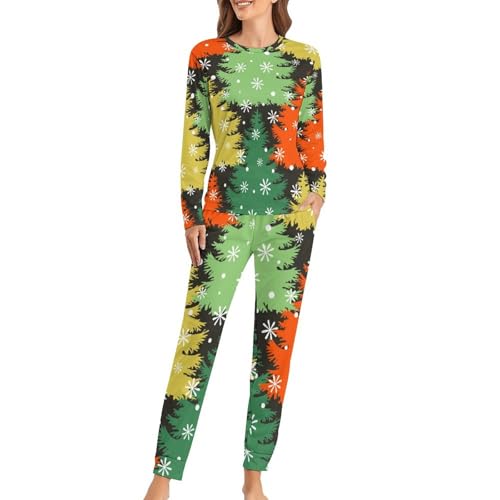 Pyjama femme arbre de noël pour des soirées d'hiver cocooning en coton doux