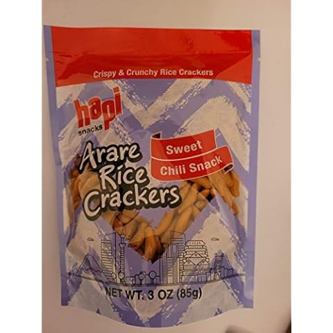 Hapi Chili Bits Rice Crackers, 3-Ounce Bags (Pack of 12) Cover