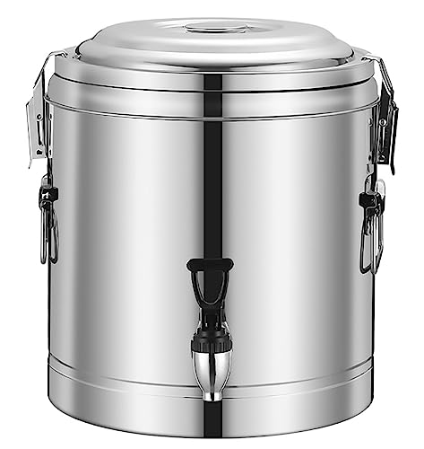 Insulated Beverage Dispenser – Stainless Steel Hot Water Dispenser with Tap for Catering, Tea Urn for Events and Parties