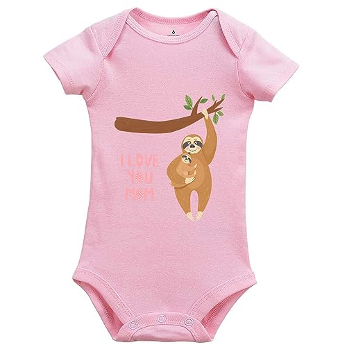 I Love You Mom Baby Long Sleeve Baby Cute Sloth Newborn Girl and Boy Clothes