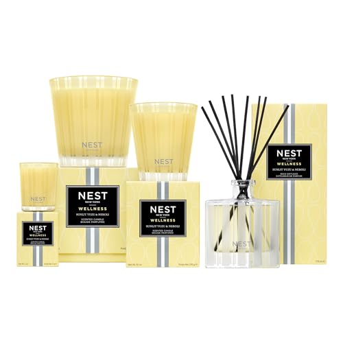 NEST New York Reed Diffuser, Sunlit Yuzu & Neroli - 5.9 fl oz - Fragrance for Up to 90 Days - Reusable, Refillable Glass Holder - Includes 8 All-Natural Reed Sticks - Flame Free - Thumbnail 5