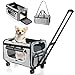 Wheelive Haustiertransporter mit Rädern für Katzen und Hunde, Transporttasche mit Abnehmbaren Rädern & Waschbarem Plush-Inlay,Schultergurt, Tragbarer Transporter für Outdoor und Autoreisen (Max.20KG)