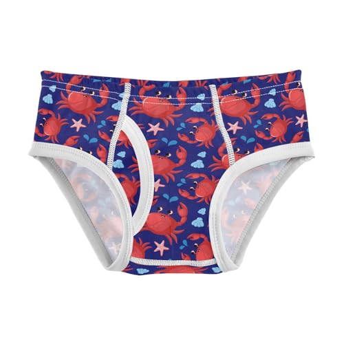 Boys' Underwear Cotton Little Boys Crabs Seashells Briefs Soft Toddler Underwear 2T-8Y