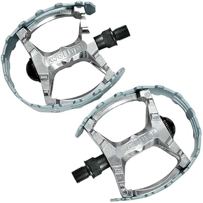 Wellgo Old School BMX MTB XC-II Bear Trap 1/2 Bicycle Pedals, Gray, WE2978, 109 x 95mm