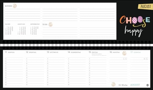 Design Wochenquerplaner 2025: Wochenkalender in frischen Farben zur Übersicht bei der Planung aller wichtigen Termine. Tischkalender für Büro und zu ... Platz für Notizen. (Tisch-Querplaner Heye)